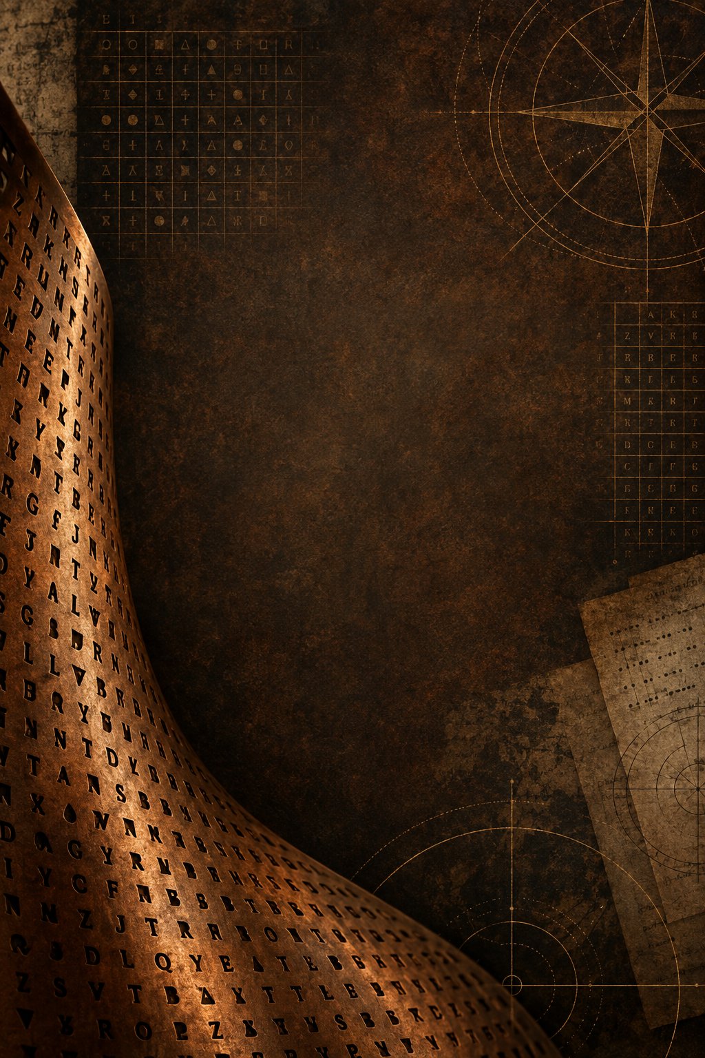 Cover illustration for Kryptos: The Copper Cipher